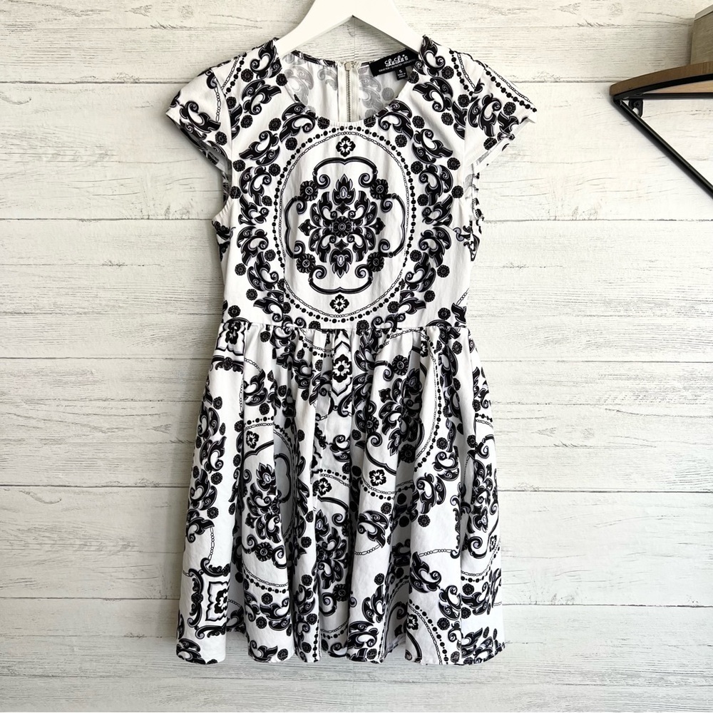 Lulu’s Royal Luxe Skater Dress - Picture 2 of 12